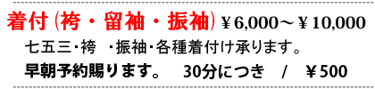 着付(袴・留袖・振袖)